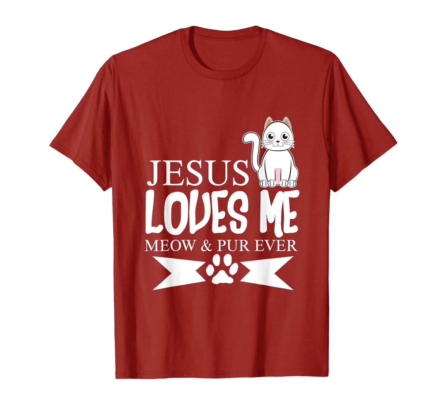 Jesus Loves Me Meow Shirt Christian Youth Gifts T-Shirt