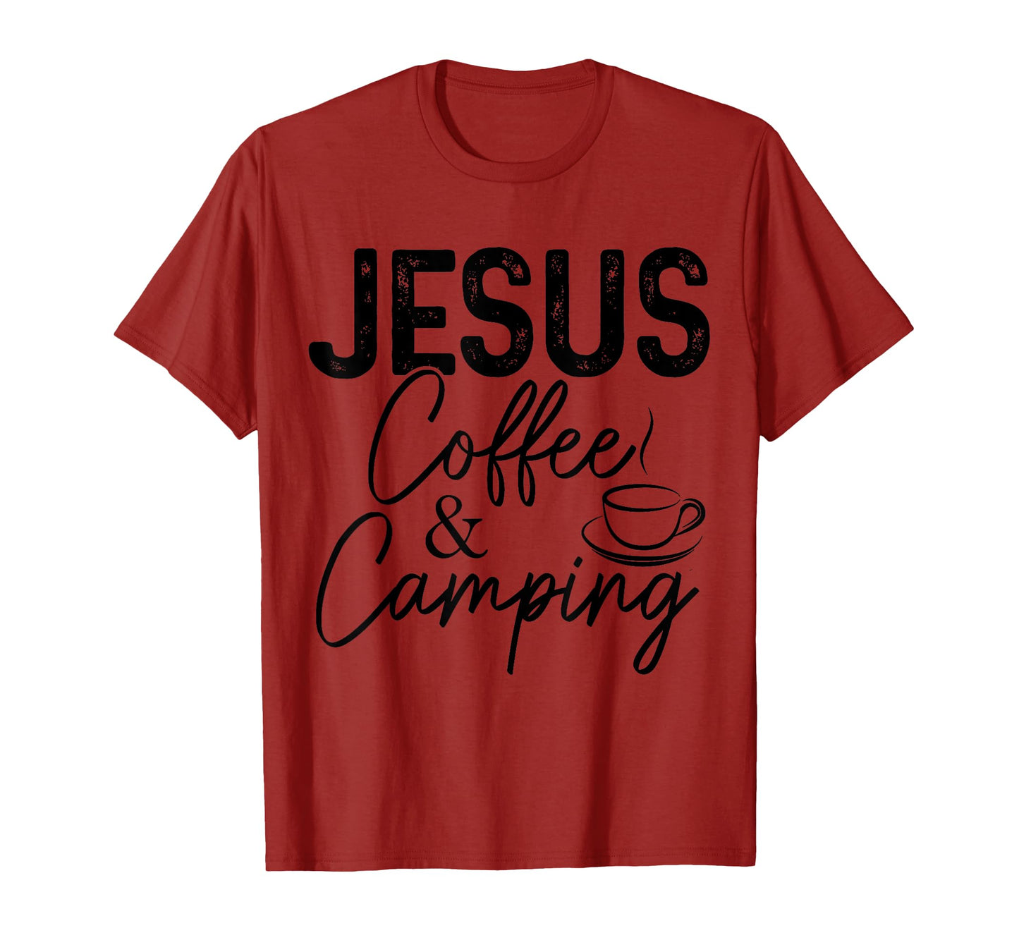 Jesus Coffee & Camping Christian Camper Nature Lover T-Shirt