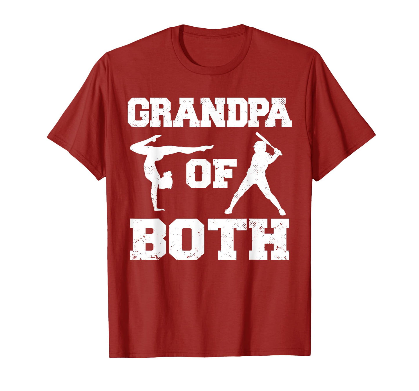Grandpa Of Both Funny Baseball and Gymnastics Grandpa T-Shirt