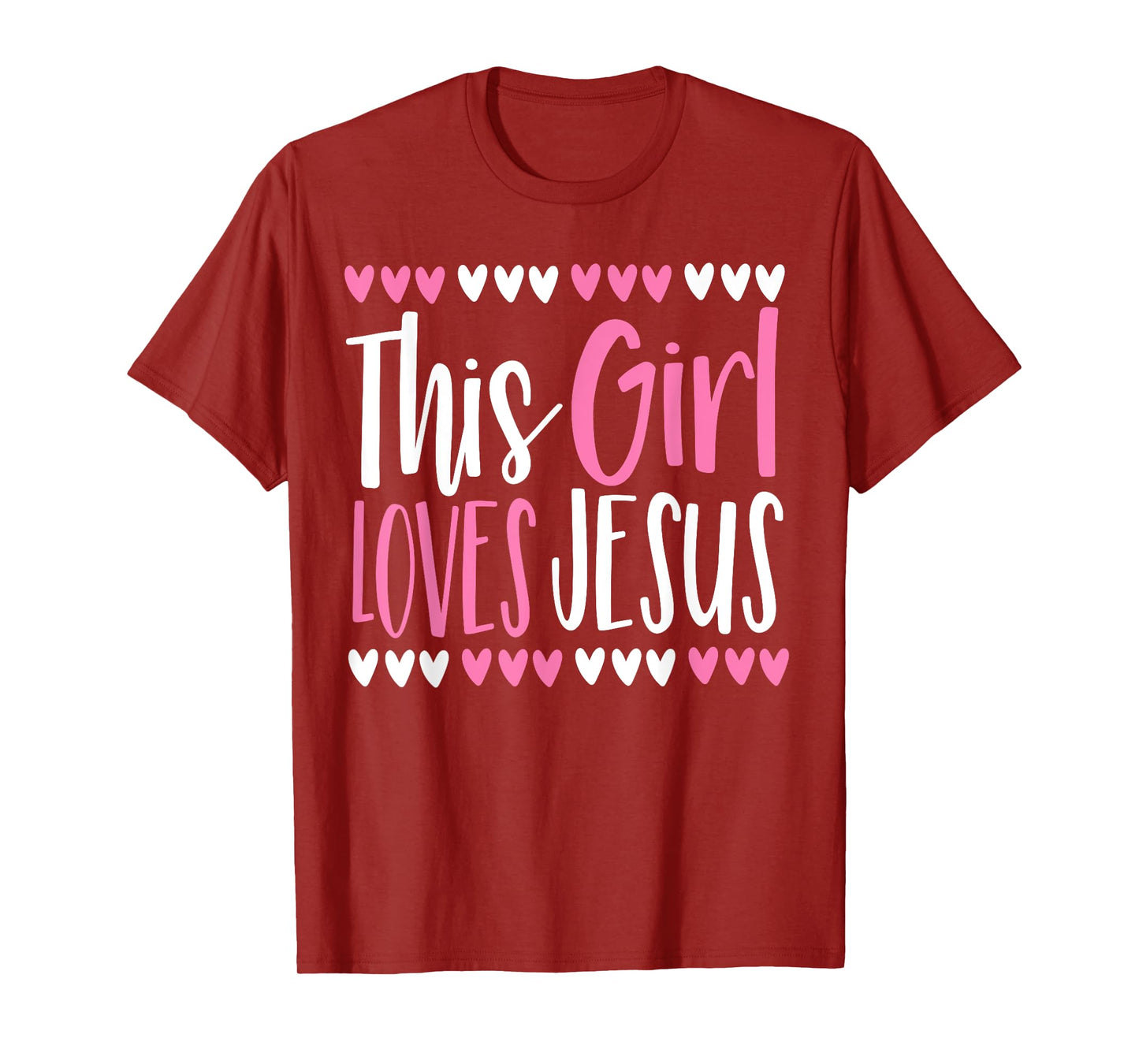 This Girl Loves Jesus Christian Women Kids Teen God Faith T-Shirt