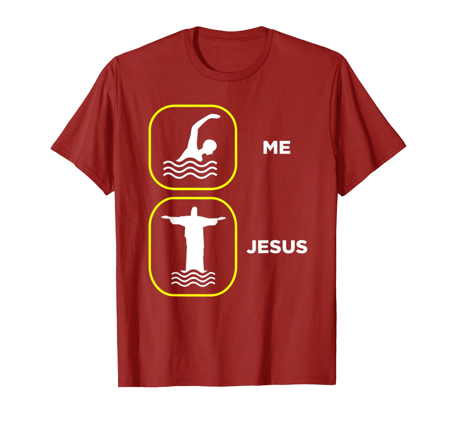 Funny Me Swimming Jesus Christian Faith - Religious Christ T-Shirt