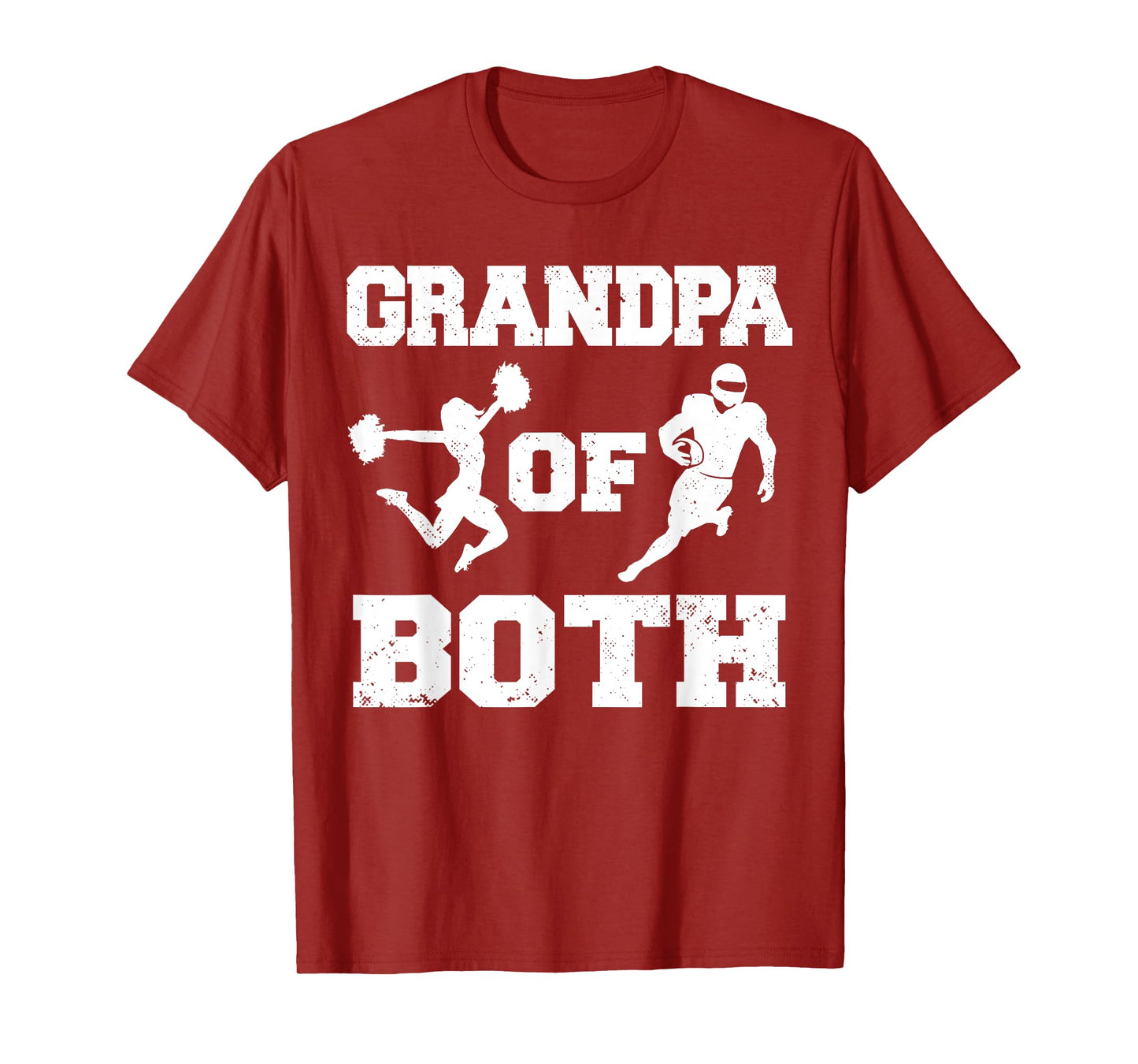 Grandpa Of Both Funny Football and Cheer Grandpa T-Shirt