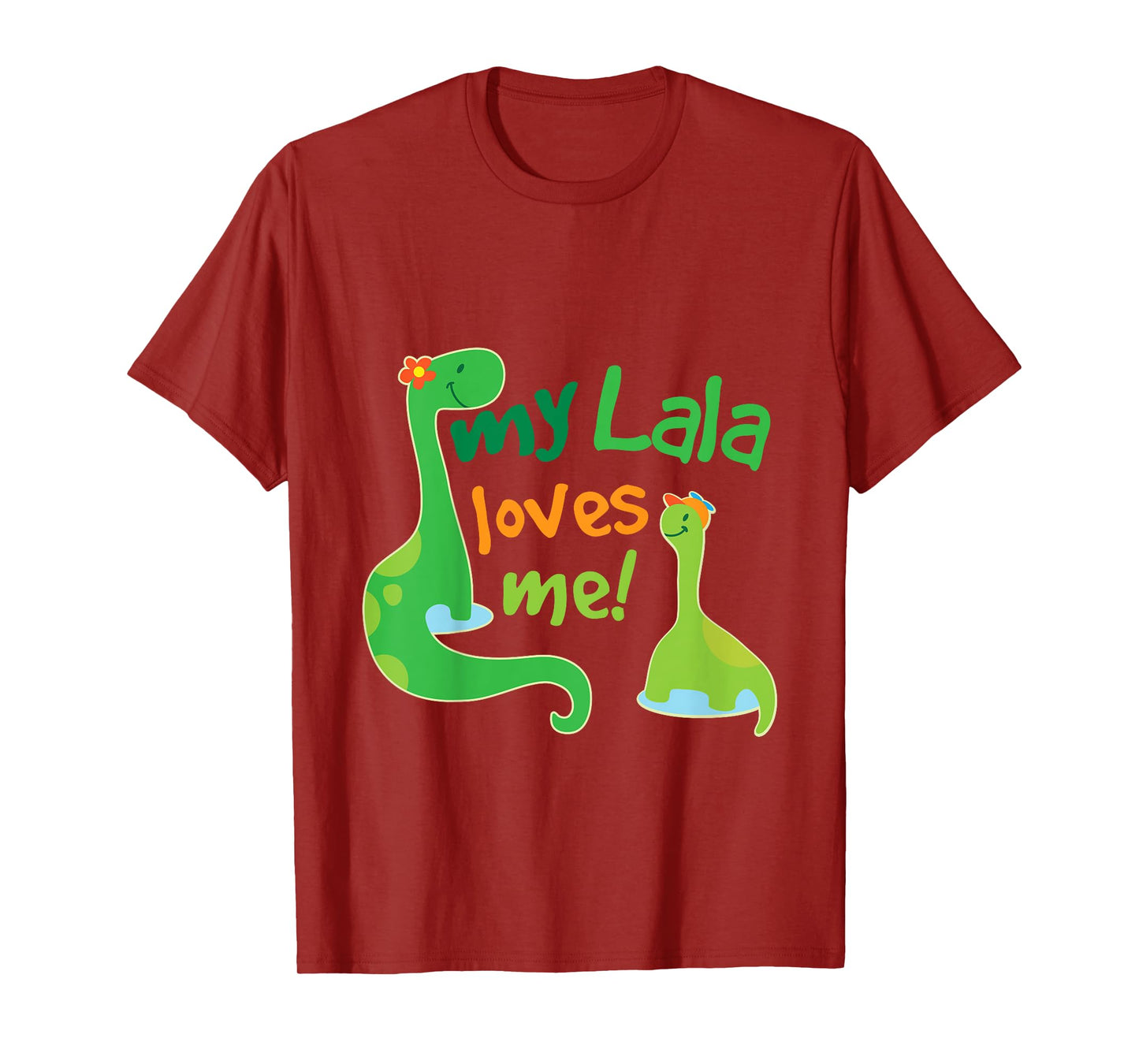 Kids My Lala Loves Me Grandchild Dinosaur T-Shirt