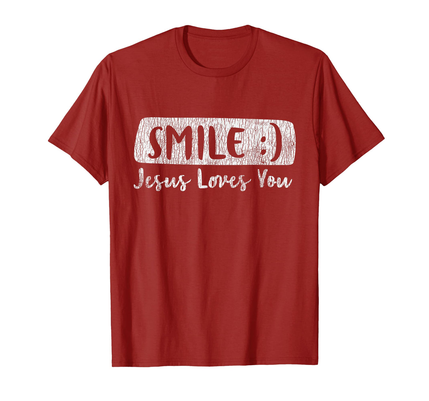 Vintage Smile Loves You Jesus Religious Faith Christian Gift T-Shirt