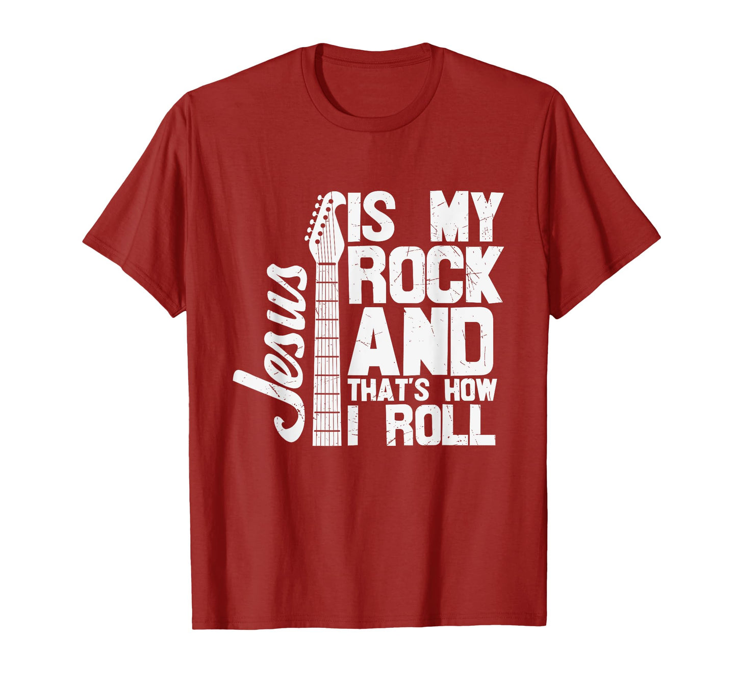 Religious Jesus is my Rock Christian Guitar Church T-Shirt