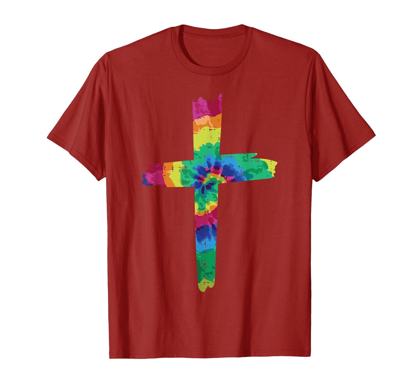 Tie Dye Cross God Jesus Faith Hippie Christian Men Women T-Shirt