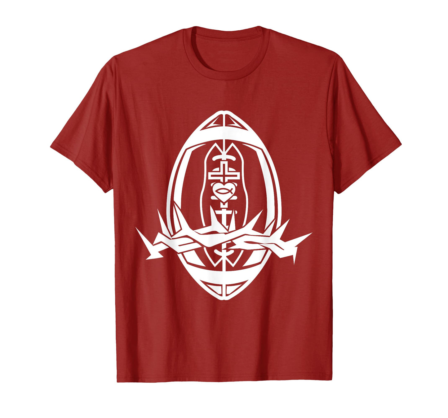 Religious Jesus Football Christ GOD Football T-Shirt