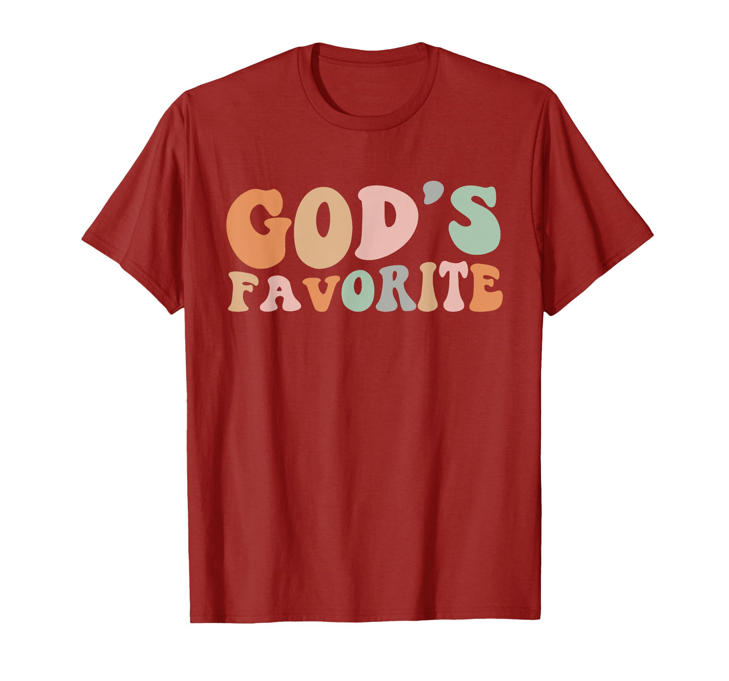 Retro Groovy God's Favorite Sarcastic Women Christian Humor T-Shirt