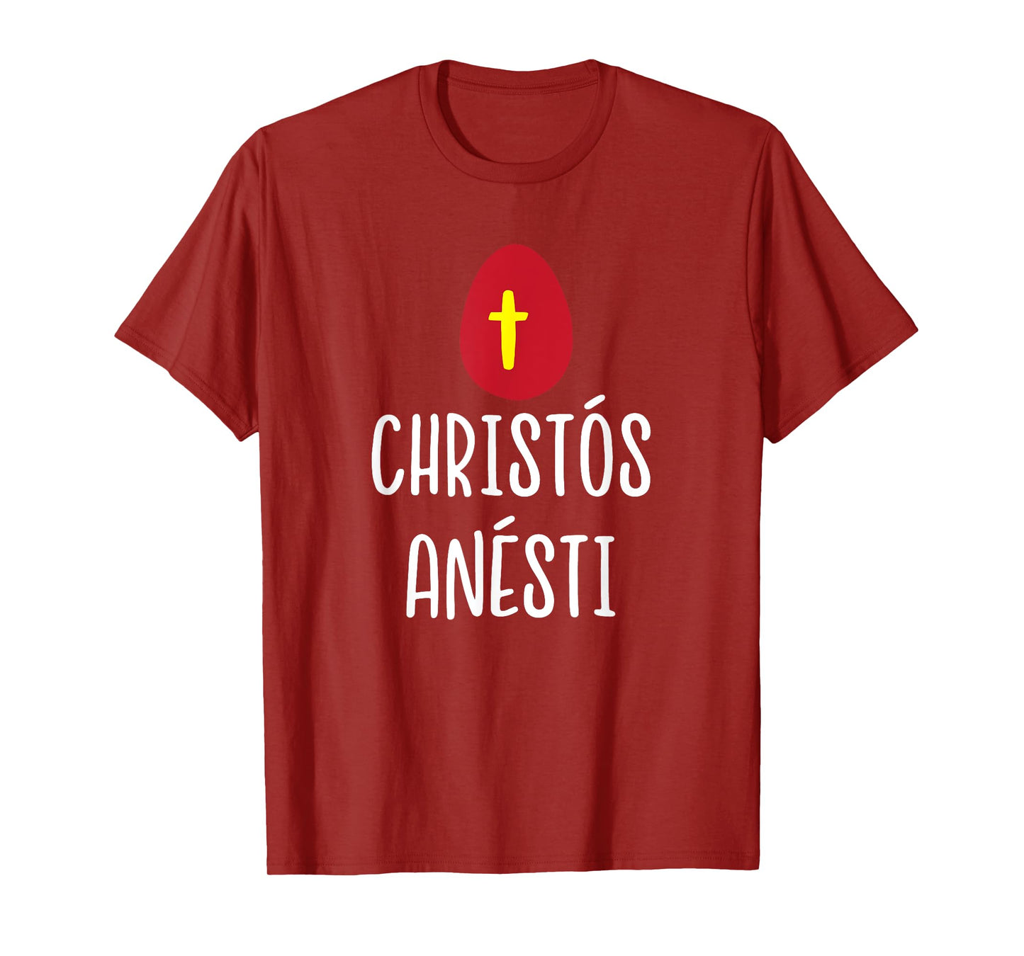 Christos Anesti Greek Easter Red Egg with Cross T-Shirt