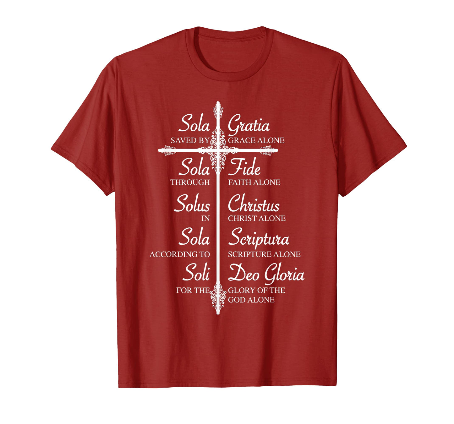 The Five Solas | Cute Christian Movement Gift T-Shirt