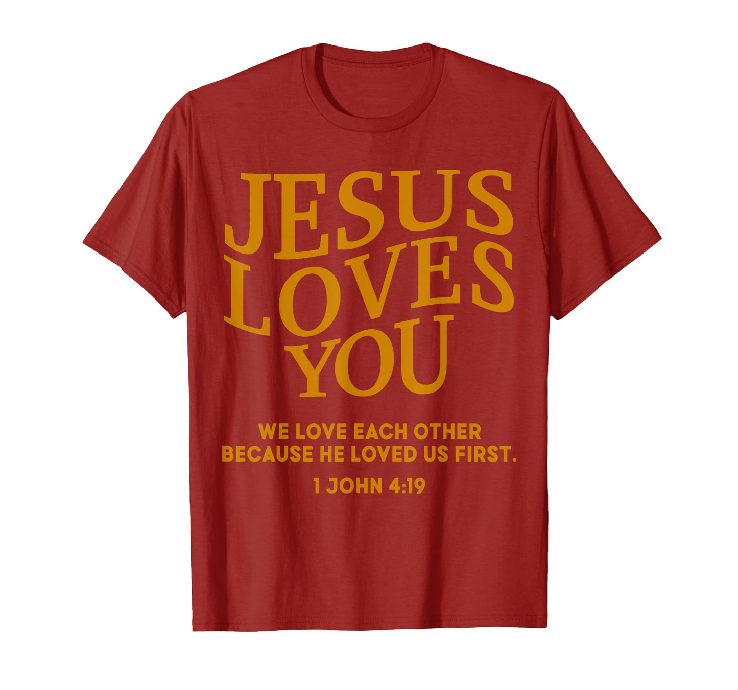 Toddler Jesus Loves You White Christian God Son Sister Girl T-Shirt