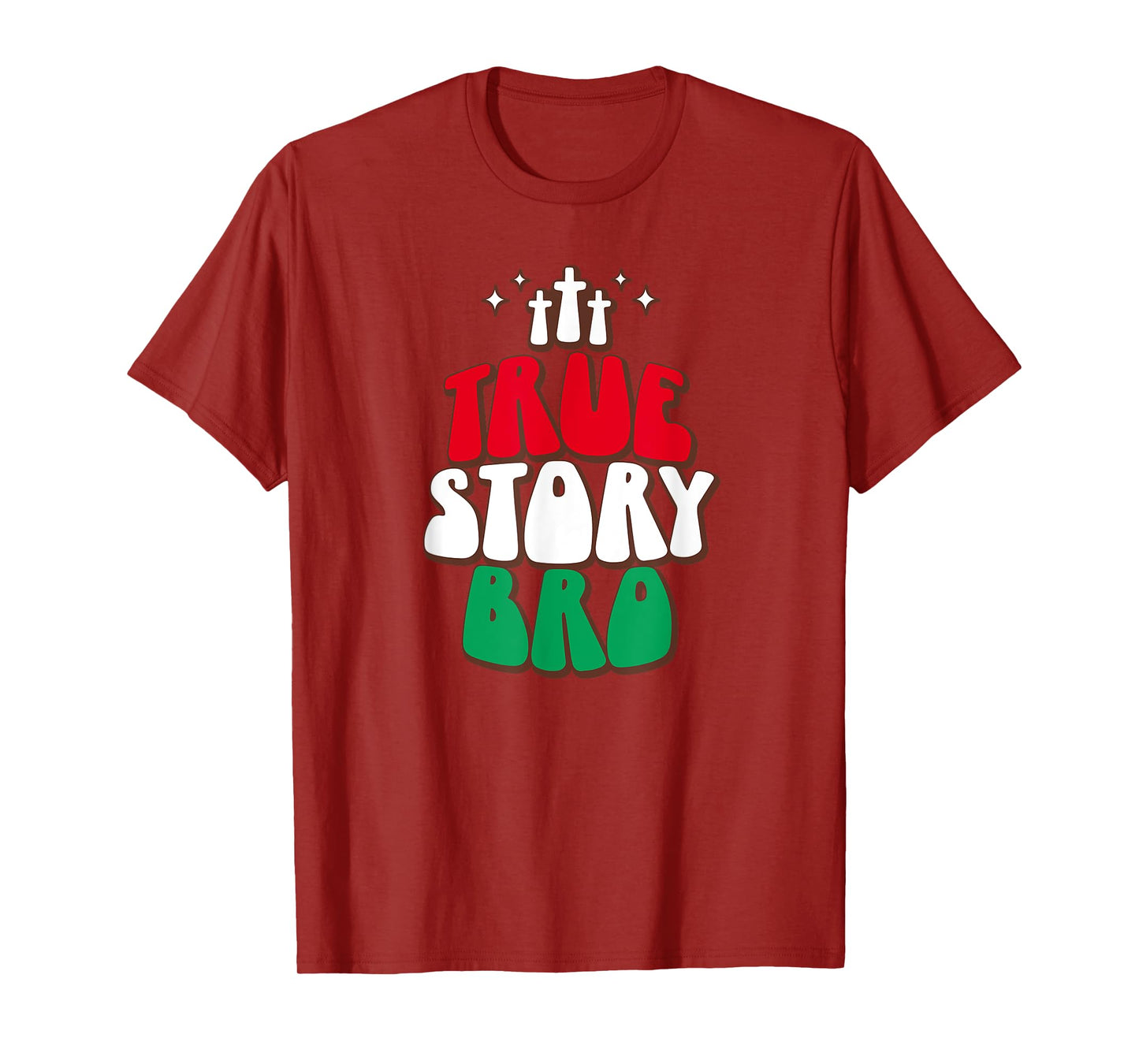 Christian Christmas Jesus Nativity Scene Tees True Story Bro T-Shirt