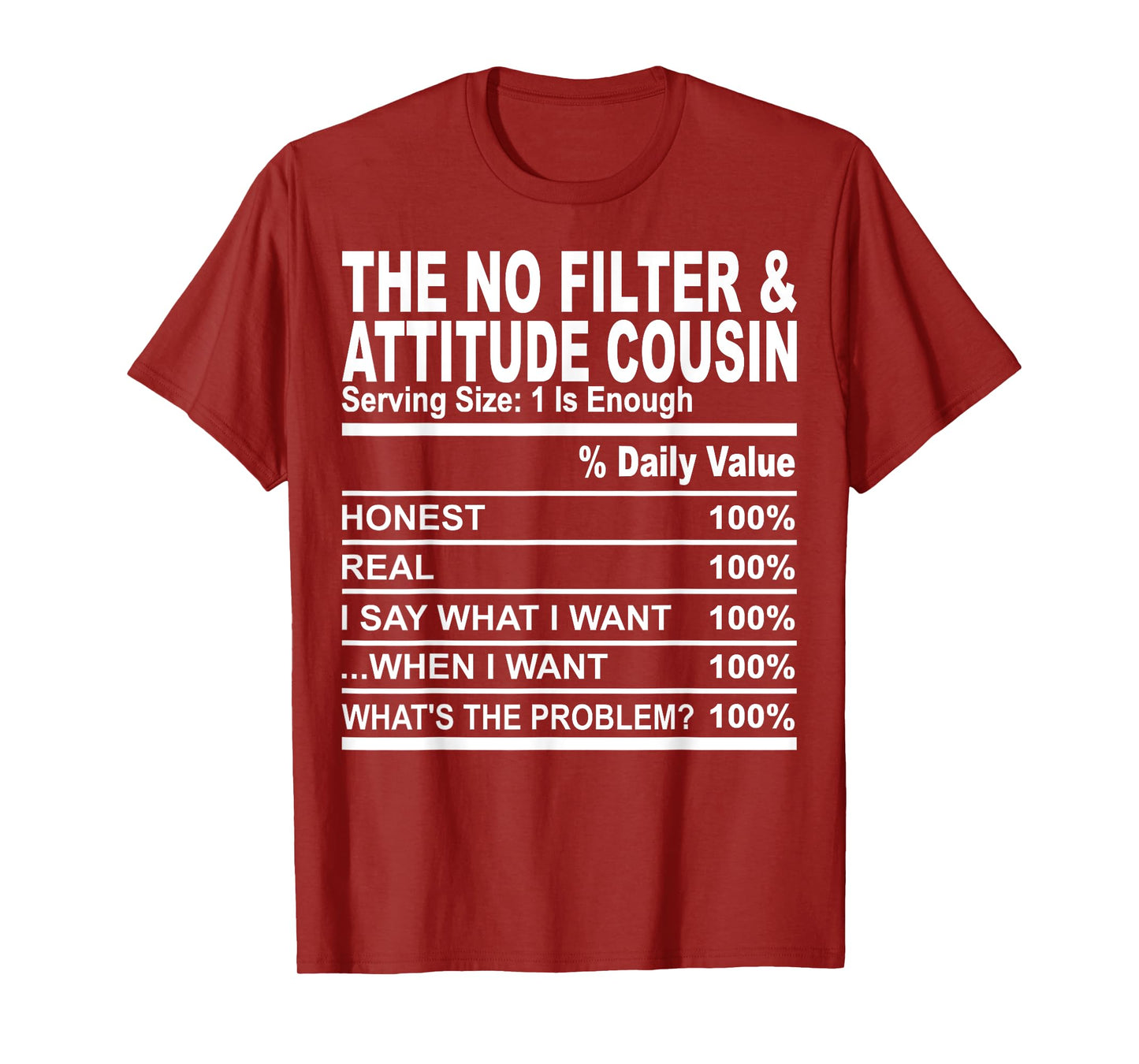 The no filter attitude cousin funny family matching cousins T-Shirt