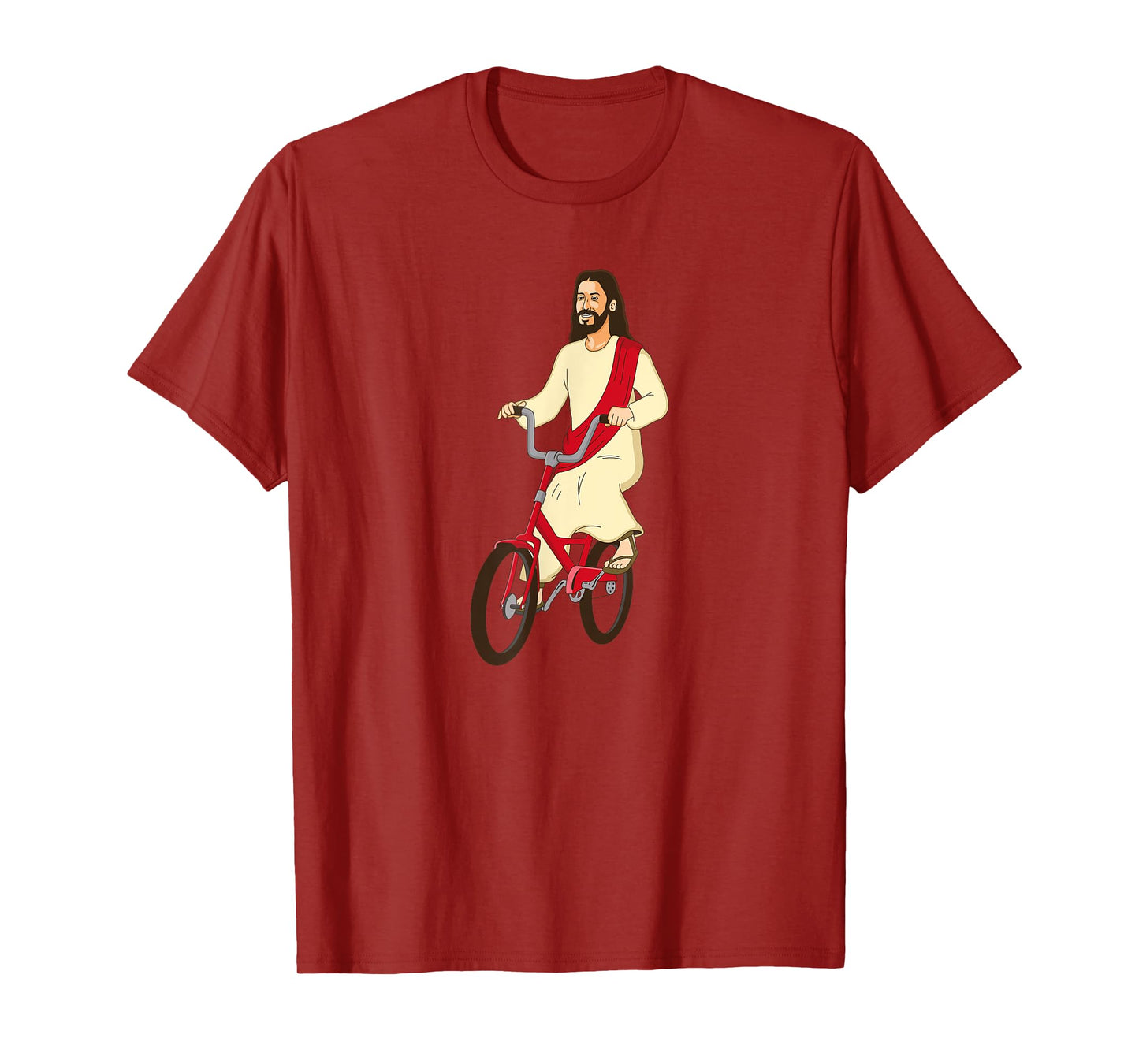 Fun Christ on a Bike Funny Lord God Jesus Church Cycle Gift T-Shirt