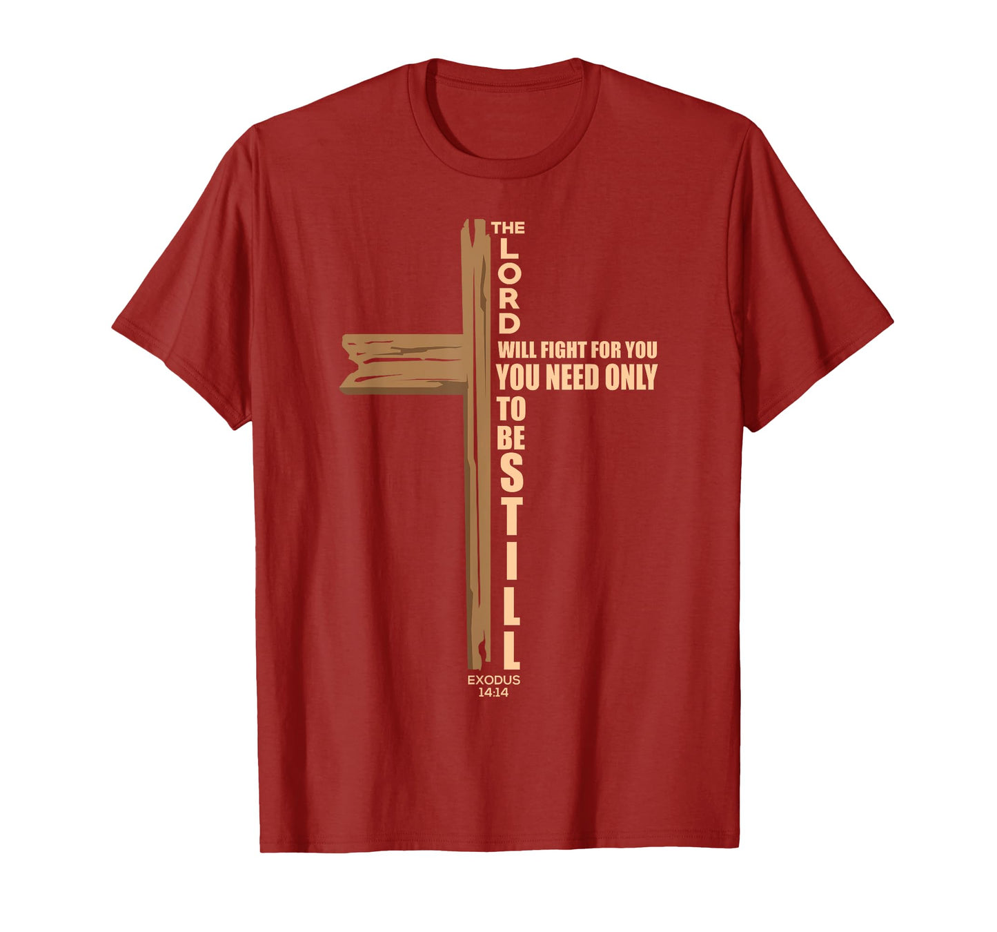 The Lord Will Fight For You Christian Cross Jesus Religious T-Shirt