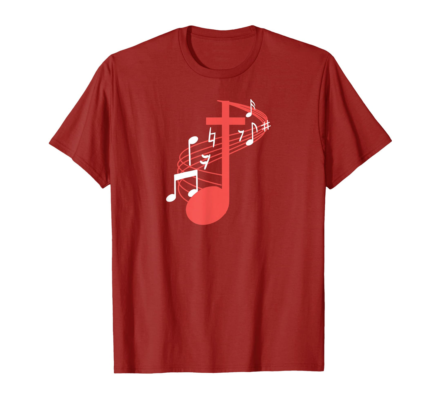 melodious Notes Cross, Jesus Church Music Choir T-Shirt