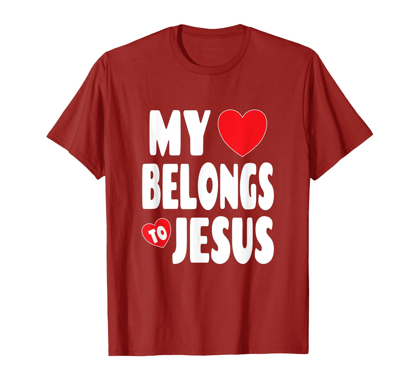 Christian Valentine Graphic Art - My Heart Belongs To Jesus T-Shirt