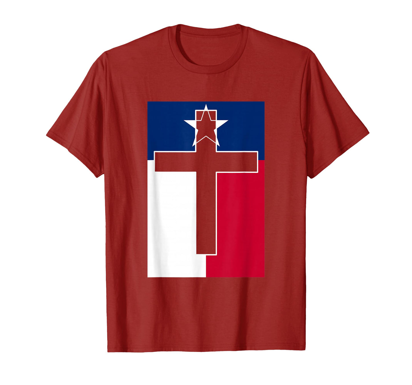 Texas Flag Cross Christian Faith Patriotic T-Shirt