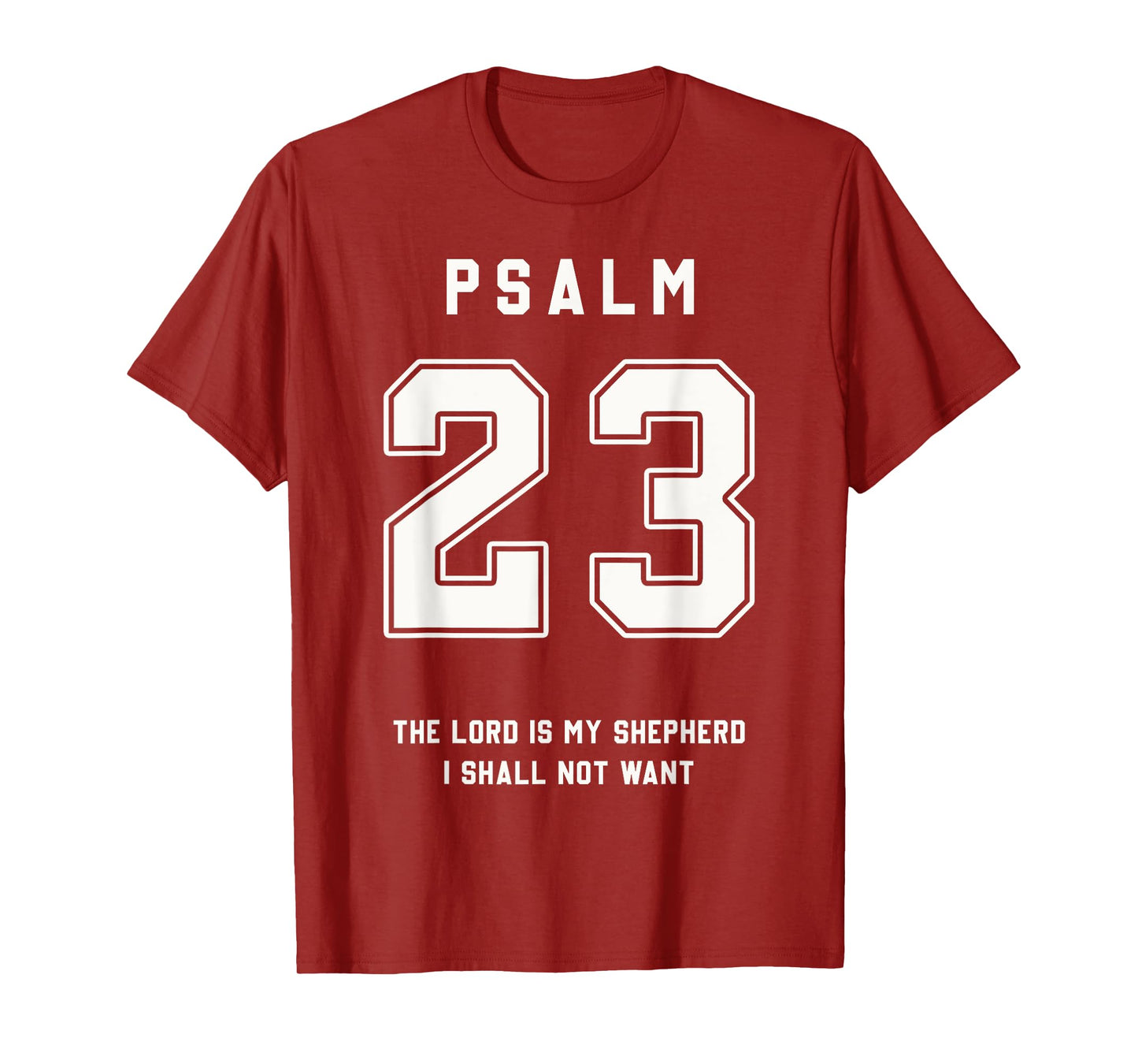 Psalm 23 Bible Verse Team Sports Jersey Christian T-Shirt