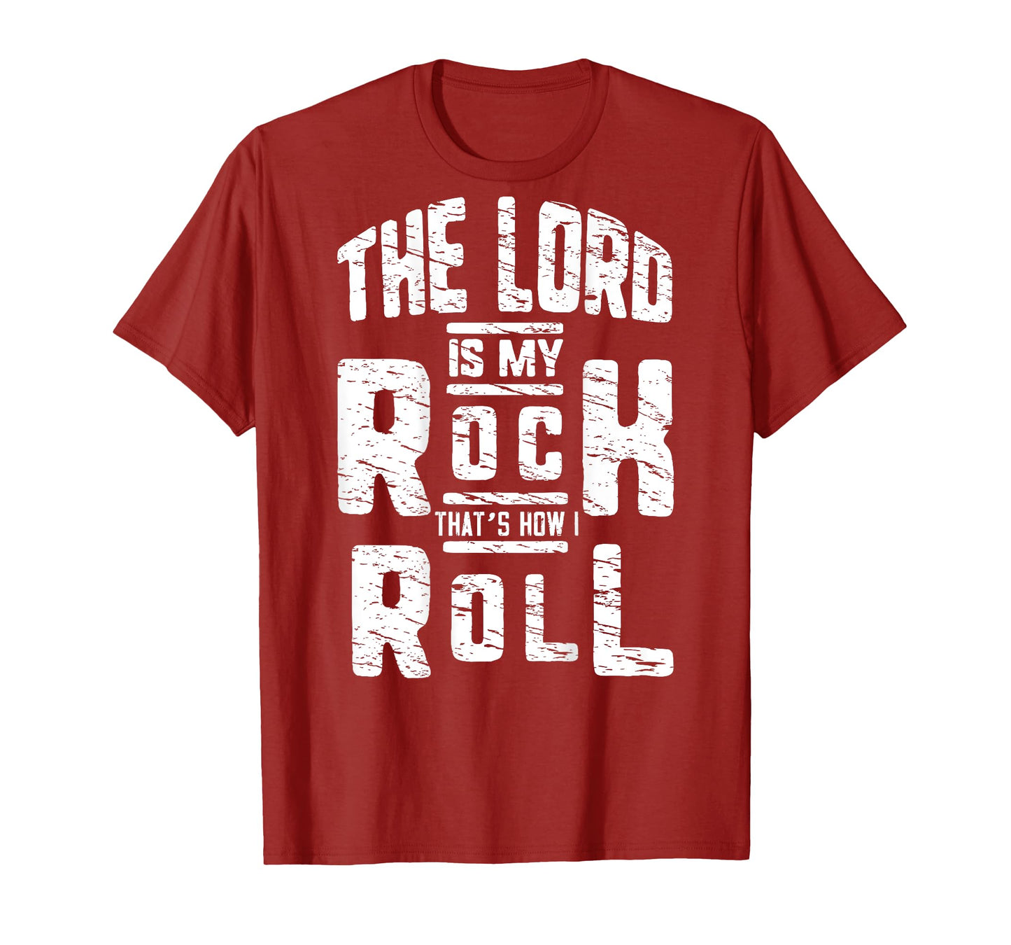 Jesus Cross The Lord Is My Rock America Heart ART ON BACK T-Shirt
