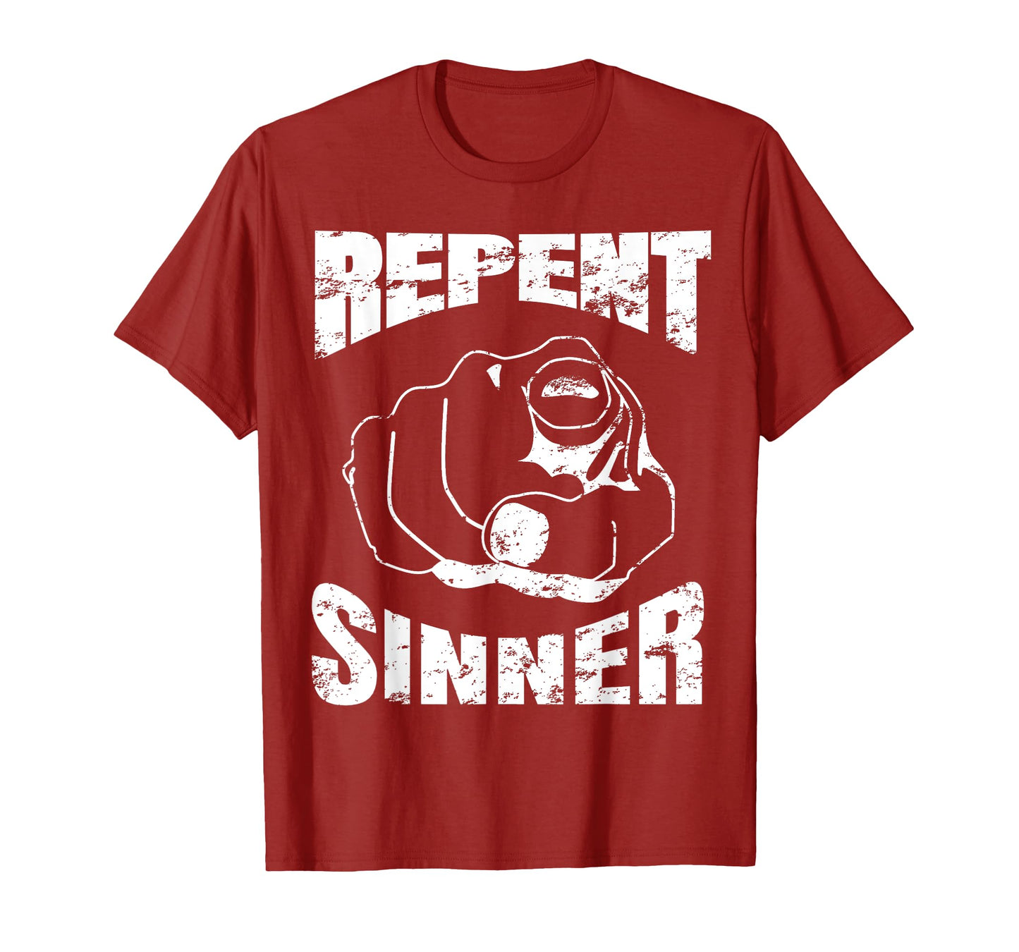Distressed Repent Sinner T-Shirt Funny Christian Bible Gift T-Shirt