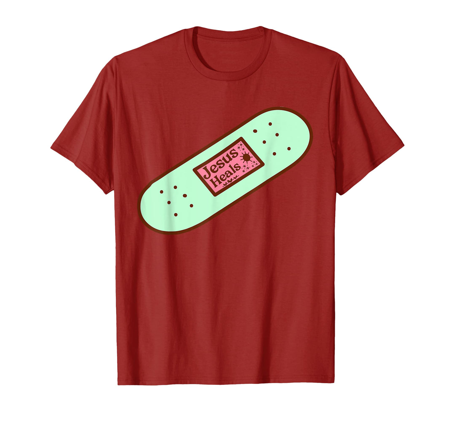 Funny Jesus Heals God Promises Christian Band-aid Prayer T-Shirt