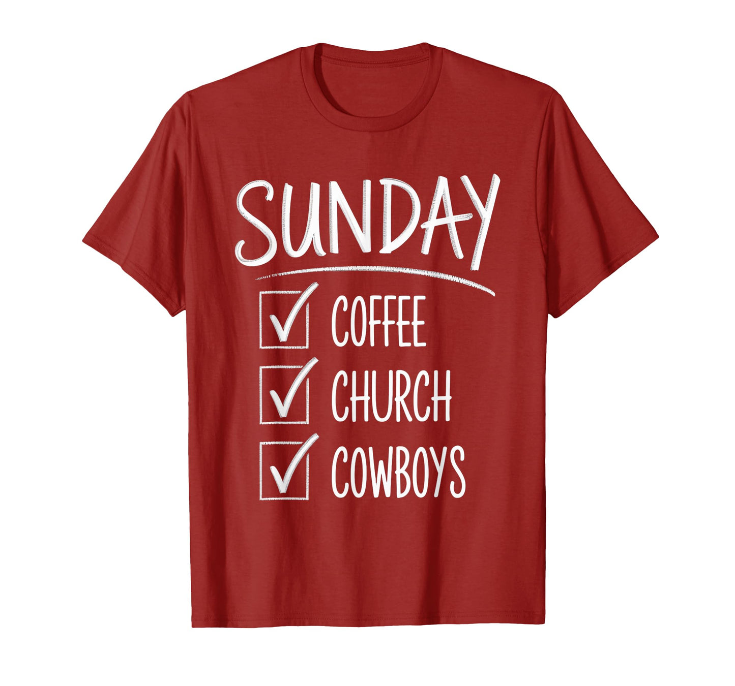 Sunday Coffee Cowboys Jesus Religious Christ Western T-Shirt