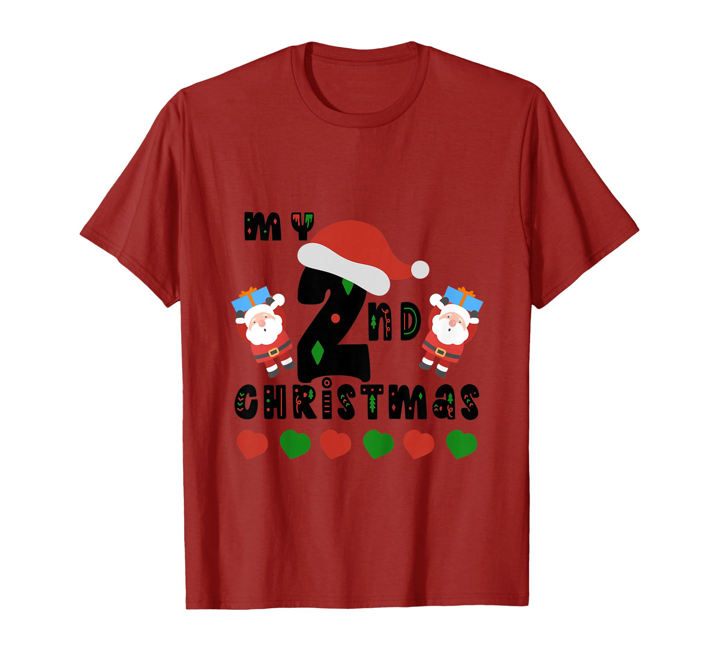 Kids My Second Christmas Baby Child 2nd Xmas Gift Idea T-Shirt