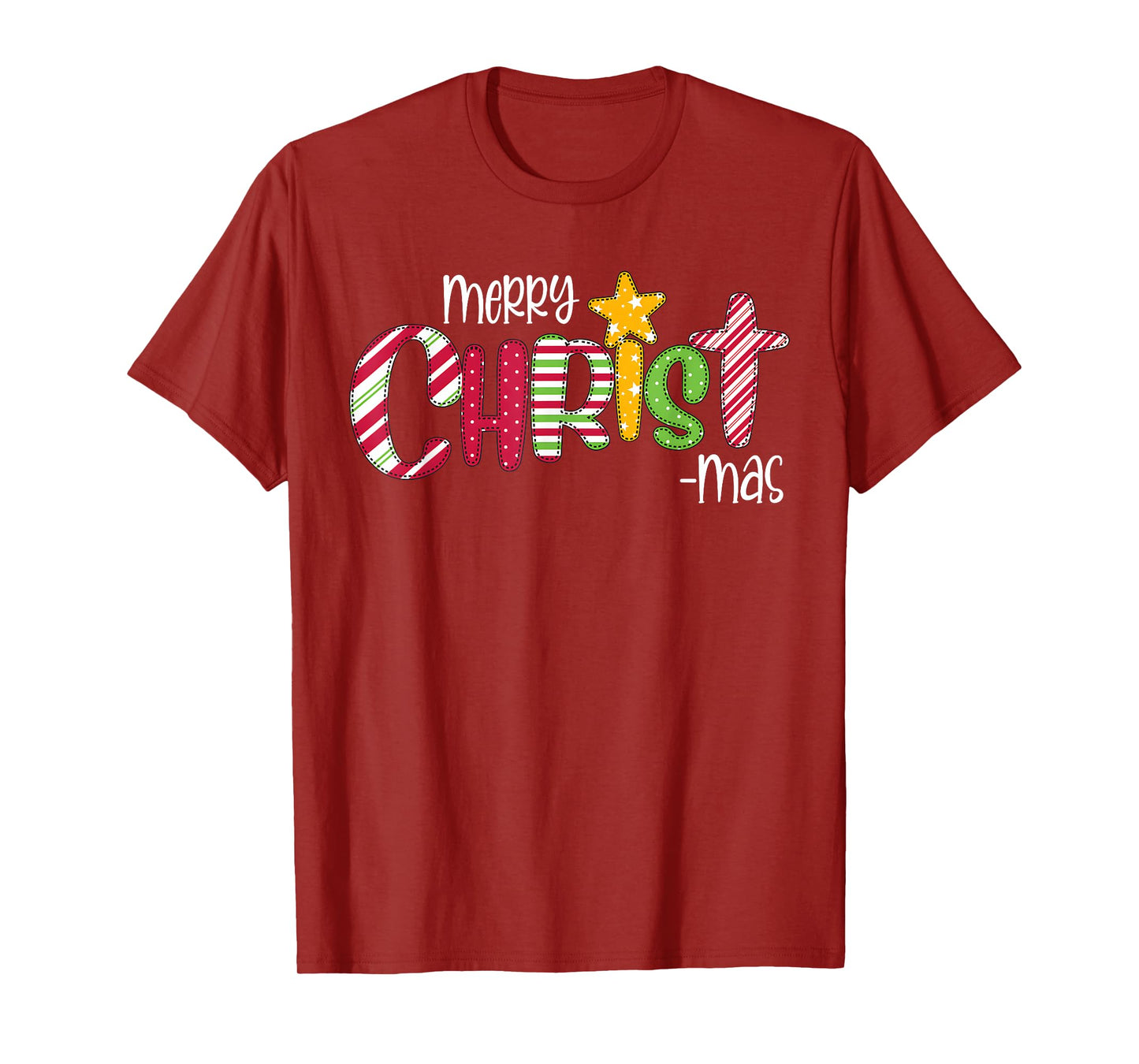 Merry Christmas Candy Cane Christ Holiday Faith T-Shirt