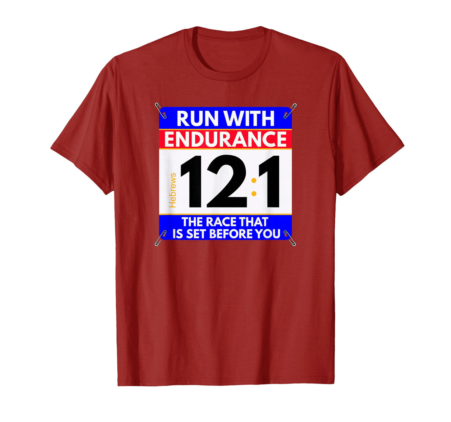 Fun Christian Bible Verse - Run the Race of Life Runners T-Shirt