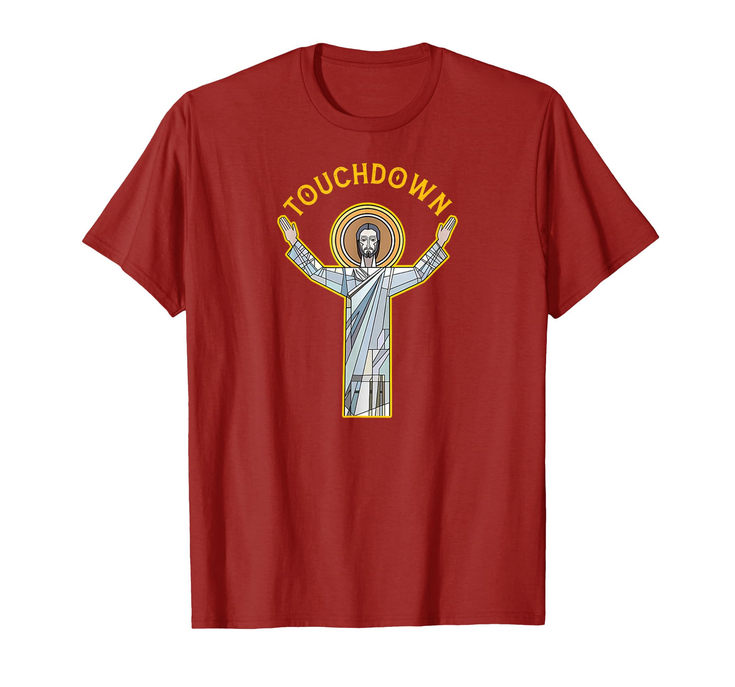 Jesus Touchdown Fun Christian Faith Saying Meme Christ Pray T-Shirt