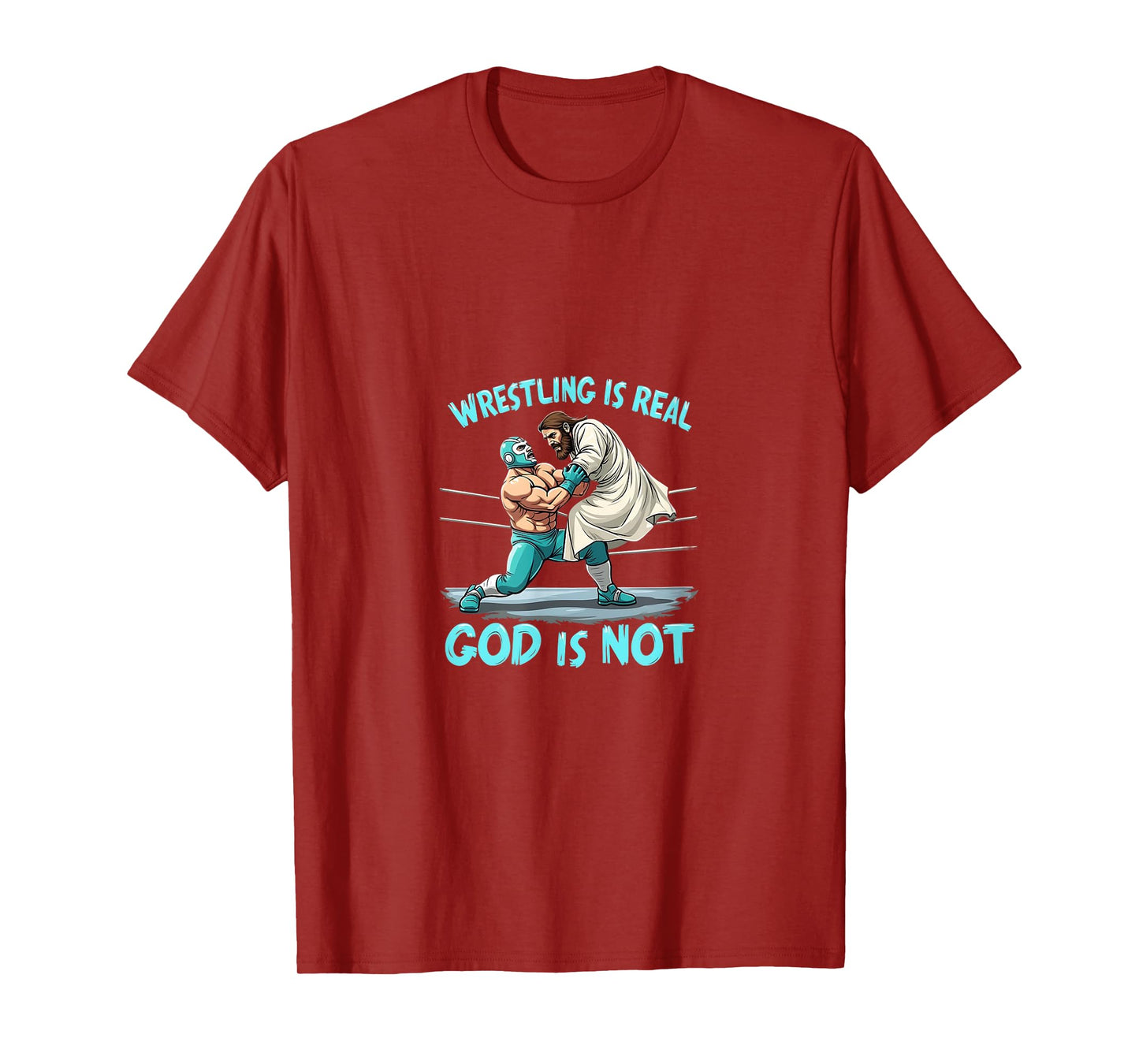 Atheist Wrestling Funny Jesus Humor T-Shirt