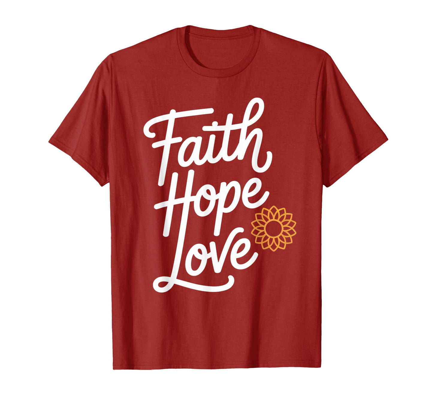 Faith Hope Love Christian Sunflower T-Shirt