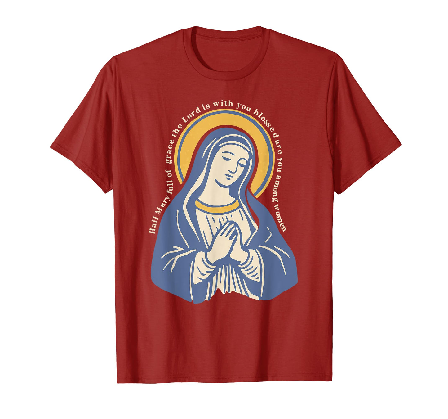 Catholic Vintage Hail Mary Full of Grace Christian T-Shirt