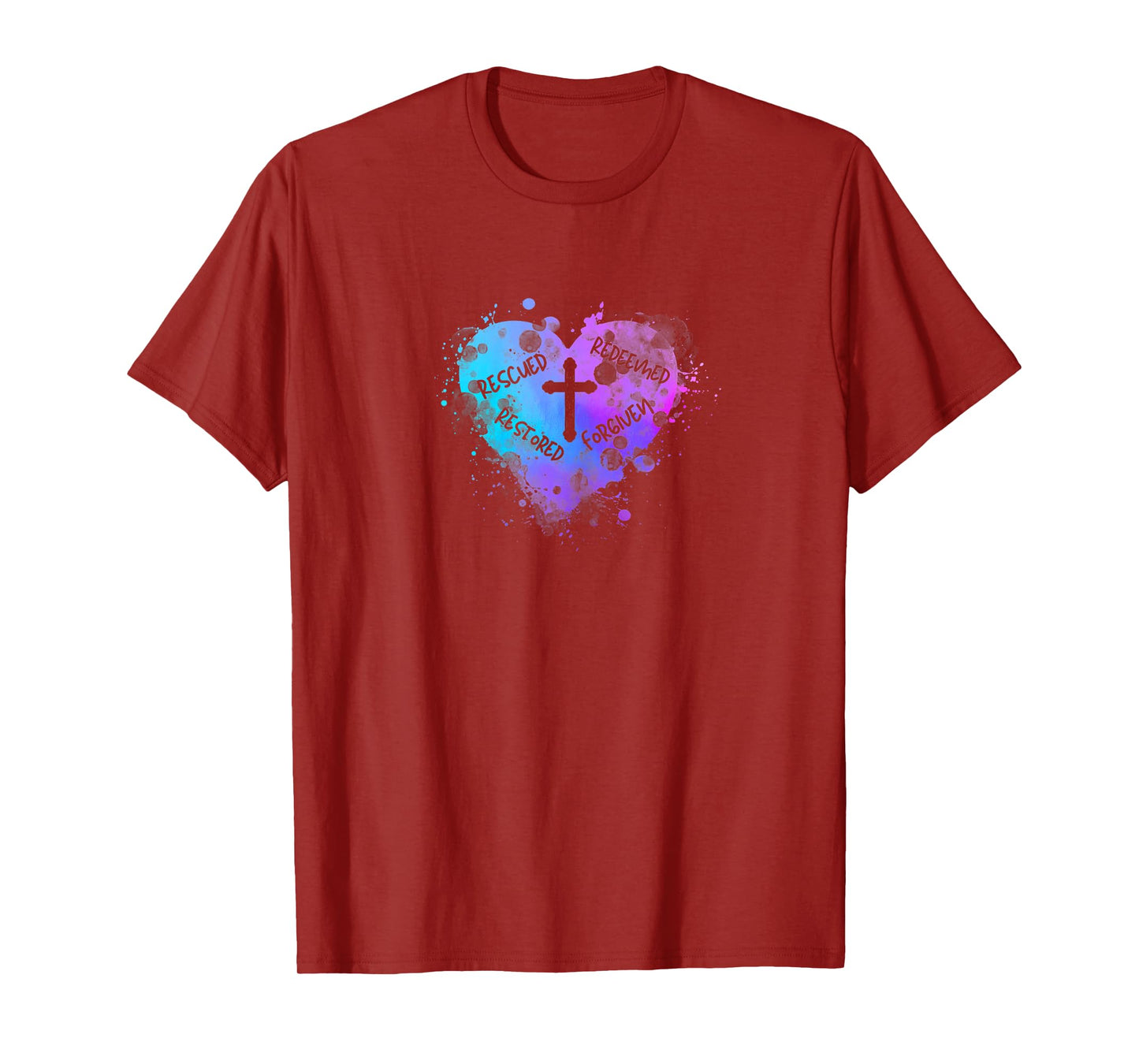 Women's Heart of Grace - Forgiven. Restored. Christian. T-Shirt