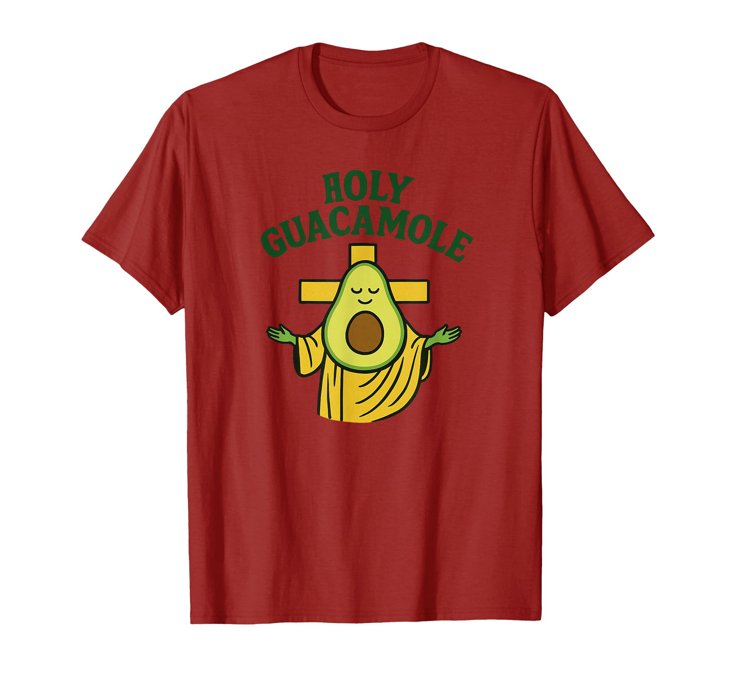 Holy Guacamole Funny Avocado God Design with Cross T-Shirt