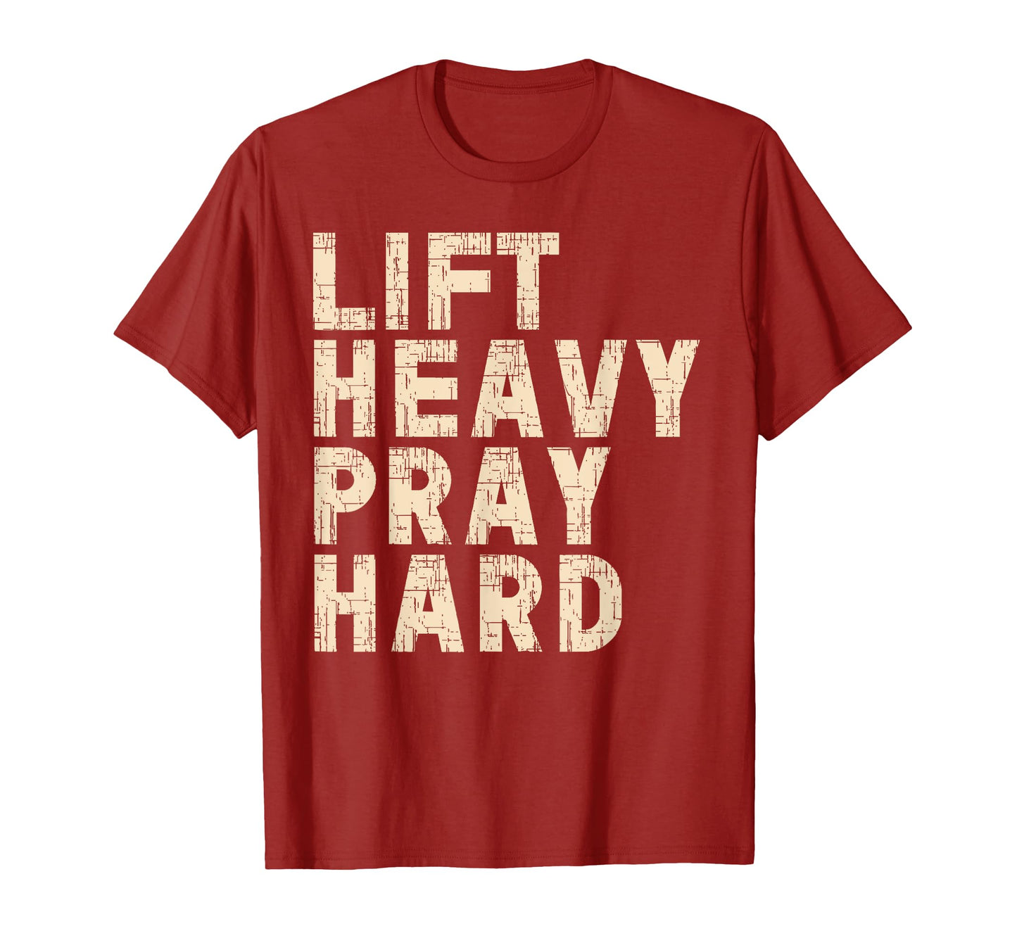 God's Gym Christian Gym Lover Workout Lift Heavy Pray Hard T-Shirt