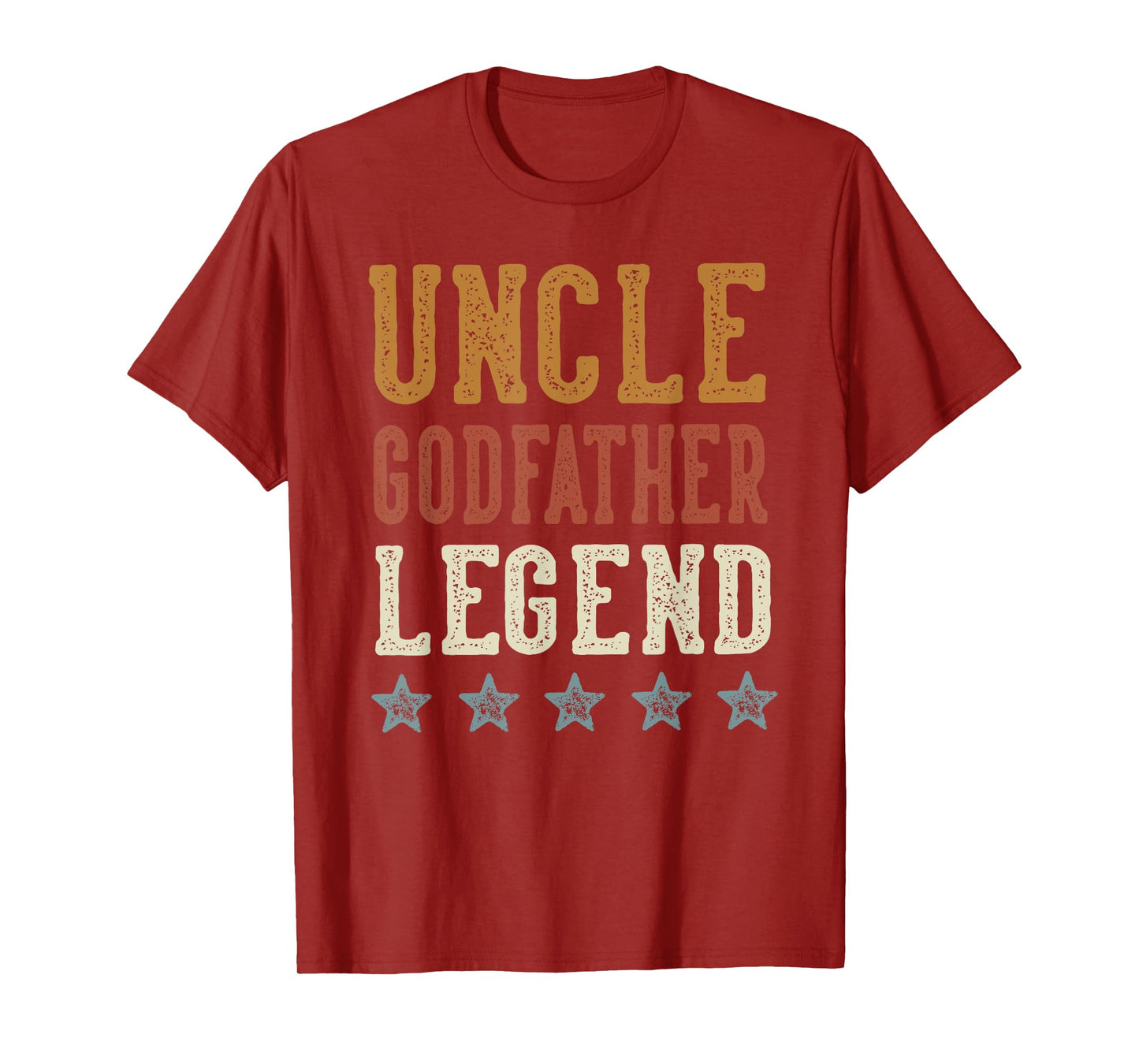 Uncle Godfather Legend - Classic Retro Distressed Lettering T-Shirt