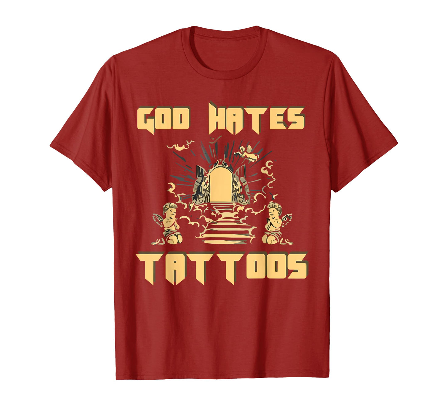 God Hates Tattoos Christian Bible Jesus Anti Tattoo Religion T-Shirt