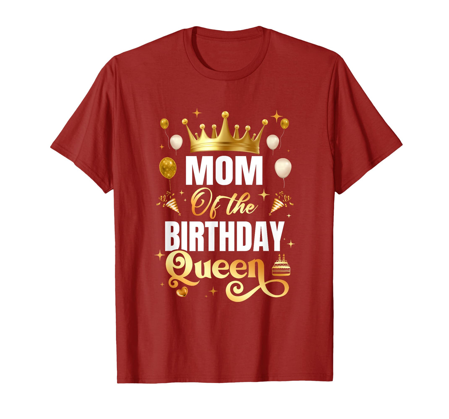 Mom Of The Birthday Queen Funny Matching Birthday Party T-Shirt