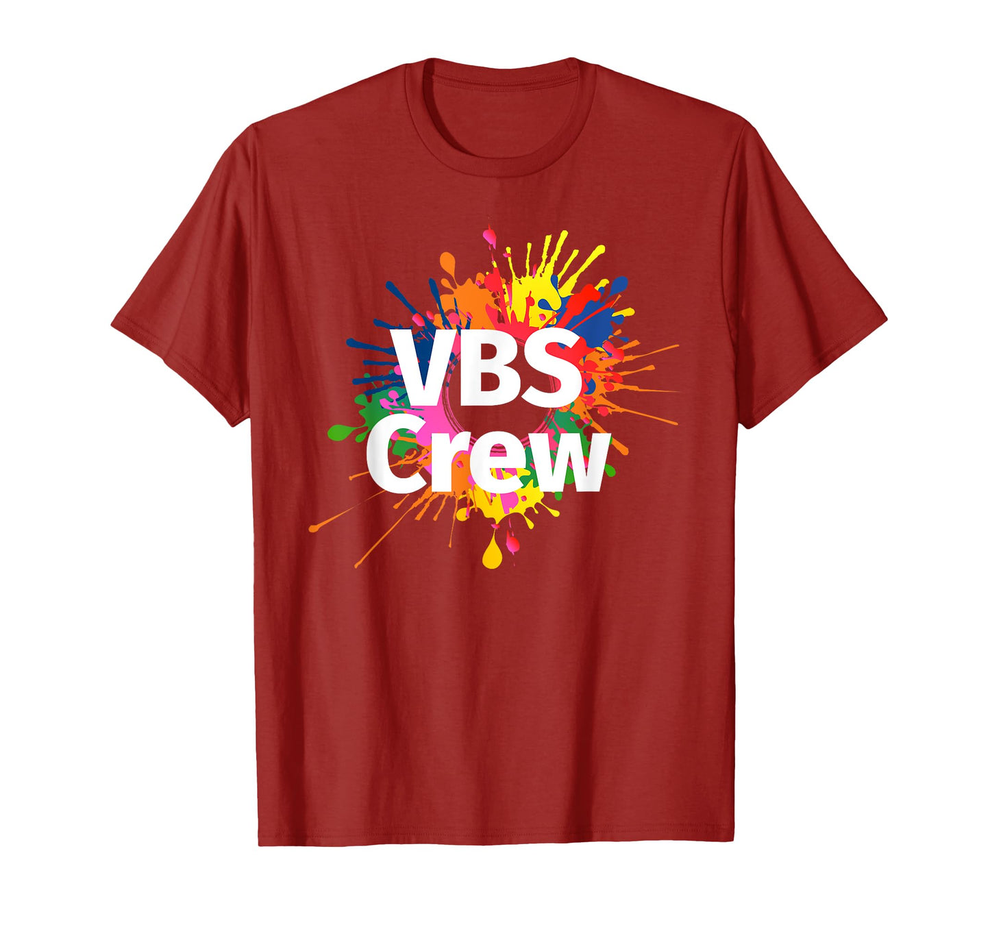 I Love VBS 2024 Crew Vacation Bible School Paint Splatter T-Shirt