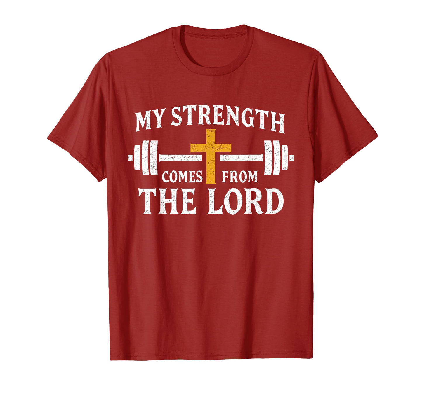 My Strength Christian Men Bible Verse Gym Workout Faith T-Shirt