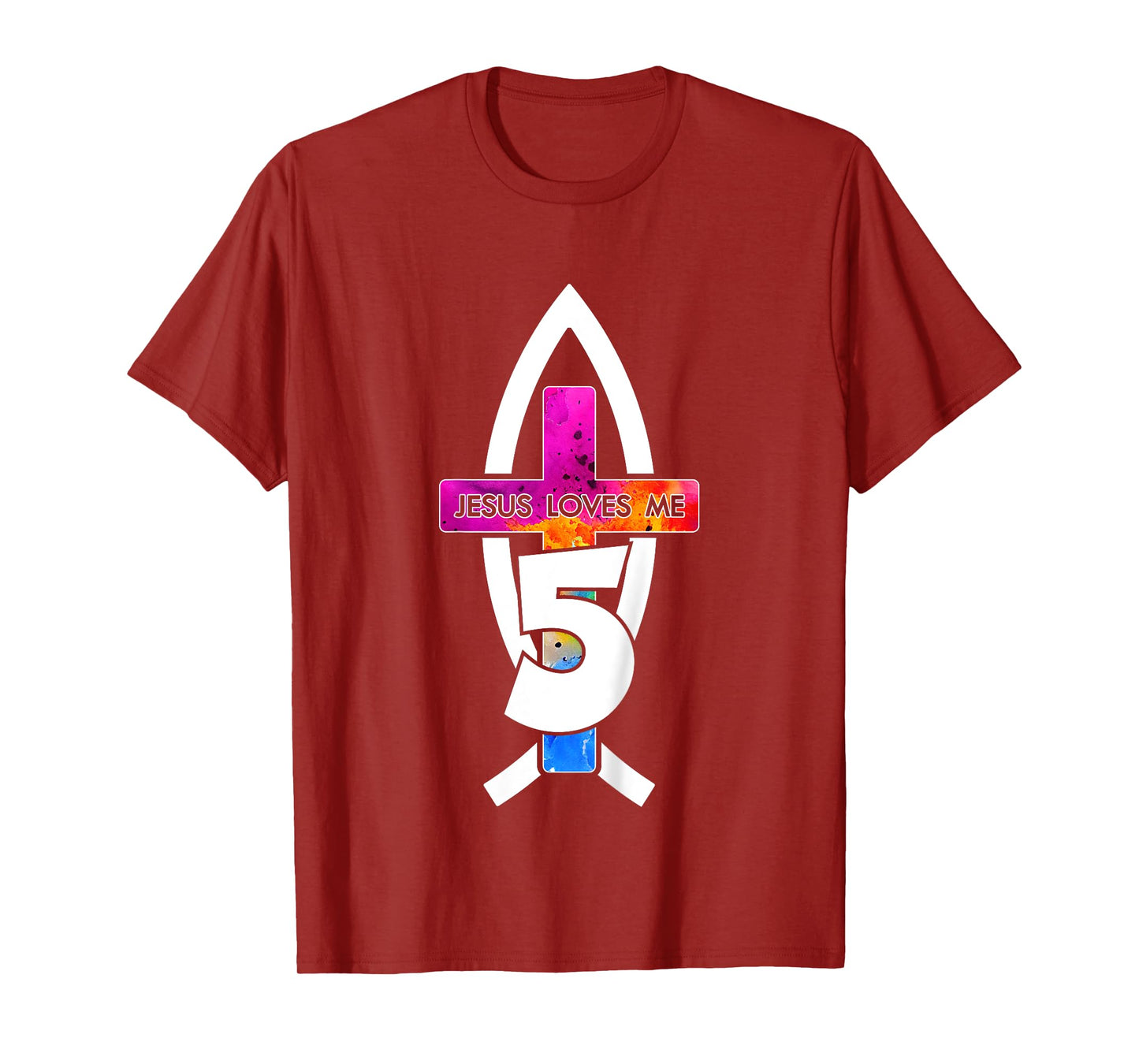 Jesus Loves ME 5 Religious 5 Years Jesus 5TH Birthday T-Shirt