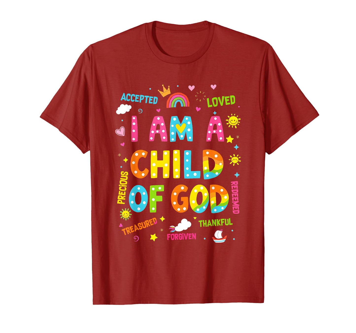 Christian Retro Jesus Faith Kids I Am A Child Of God T-Shirt