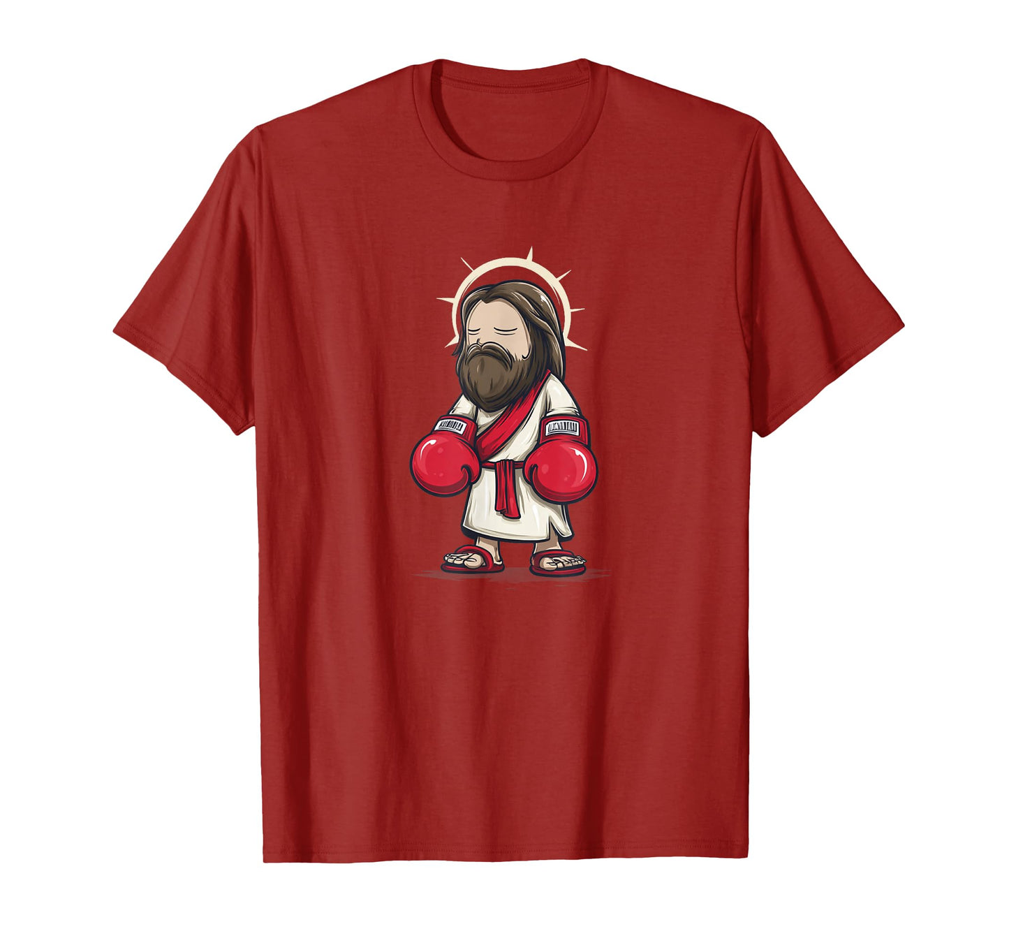 Cool Jesus Fight Costume in Cartoon and Box Look T-Shirt