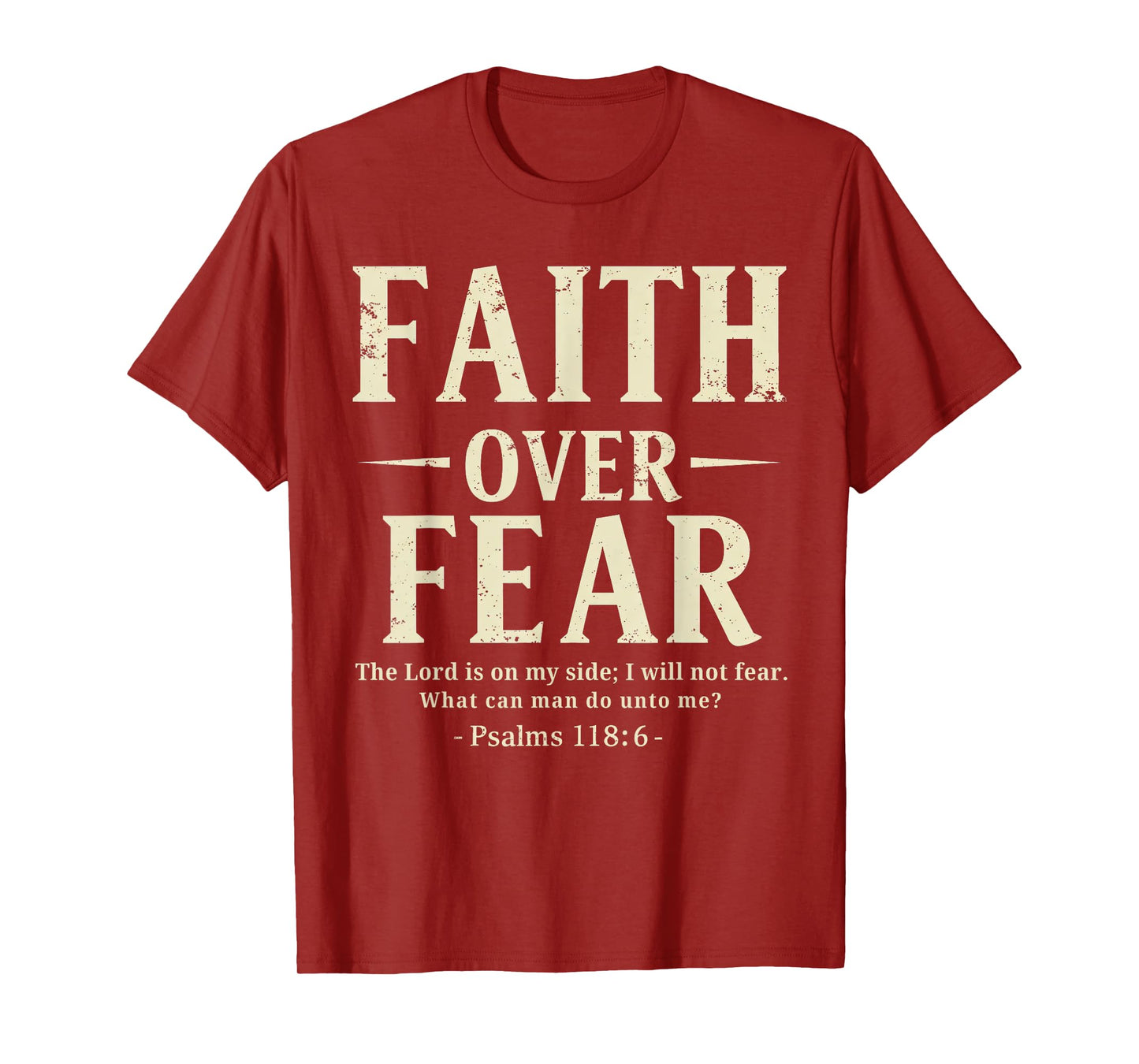 Christian Women Girls Kids Jesus Religious Faith Over Fear T-Shirt