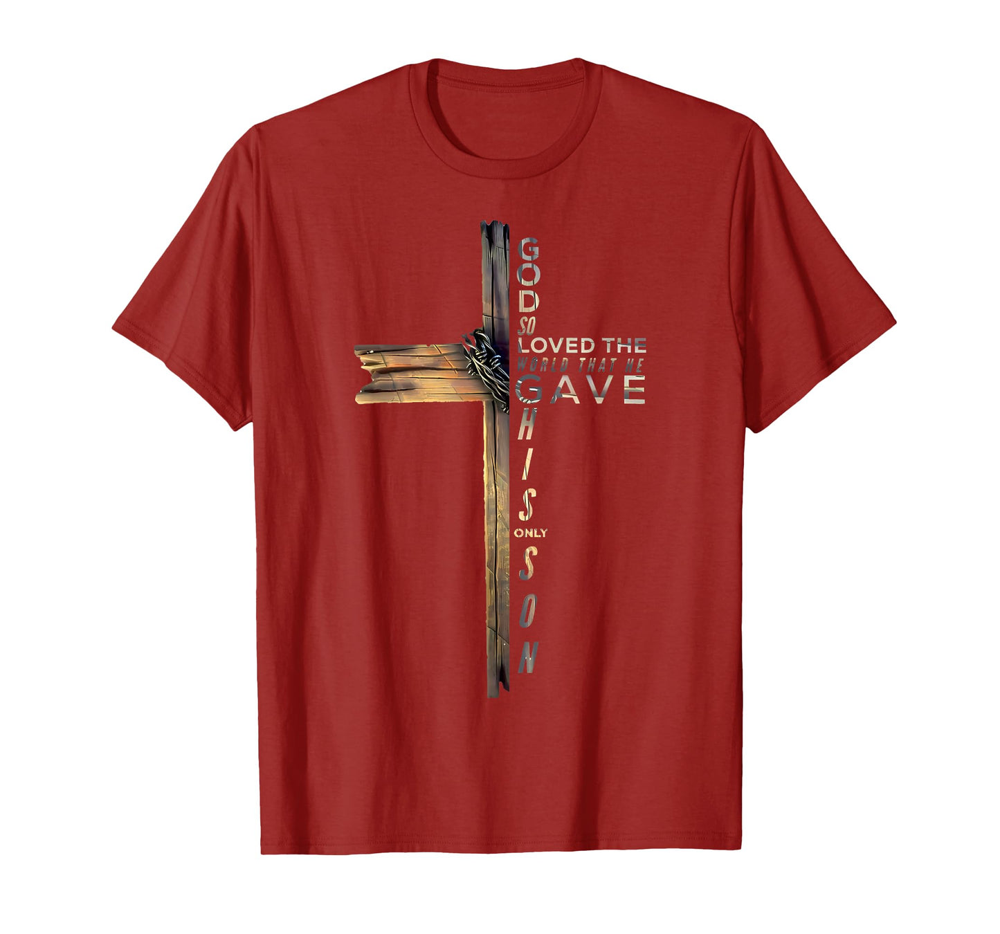 For God So Loved The World Christian John 3 16 Bible Verse T-Shirt