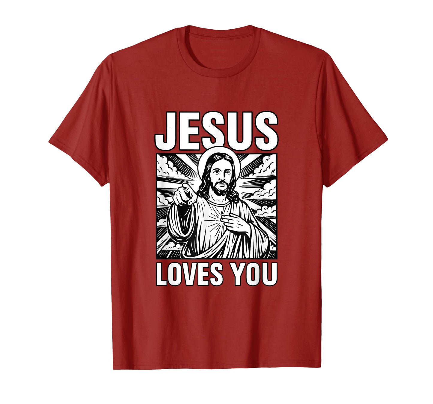 Jesus Loves You Vintage Design T-Shirt