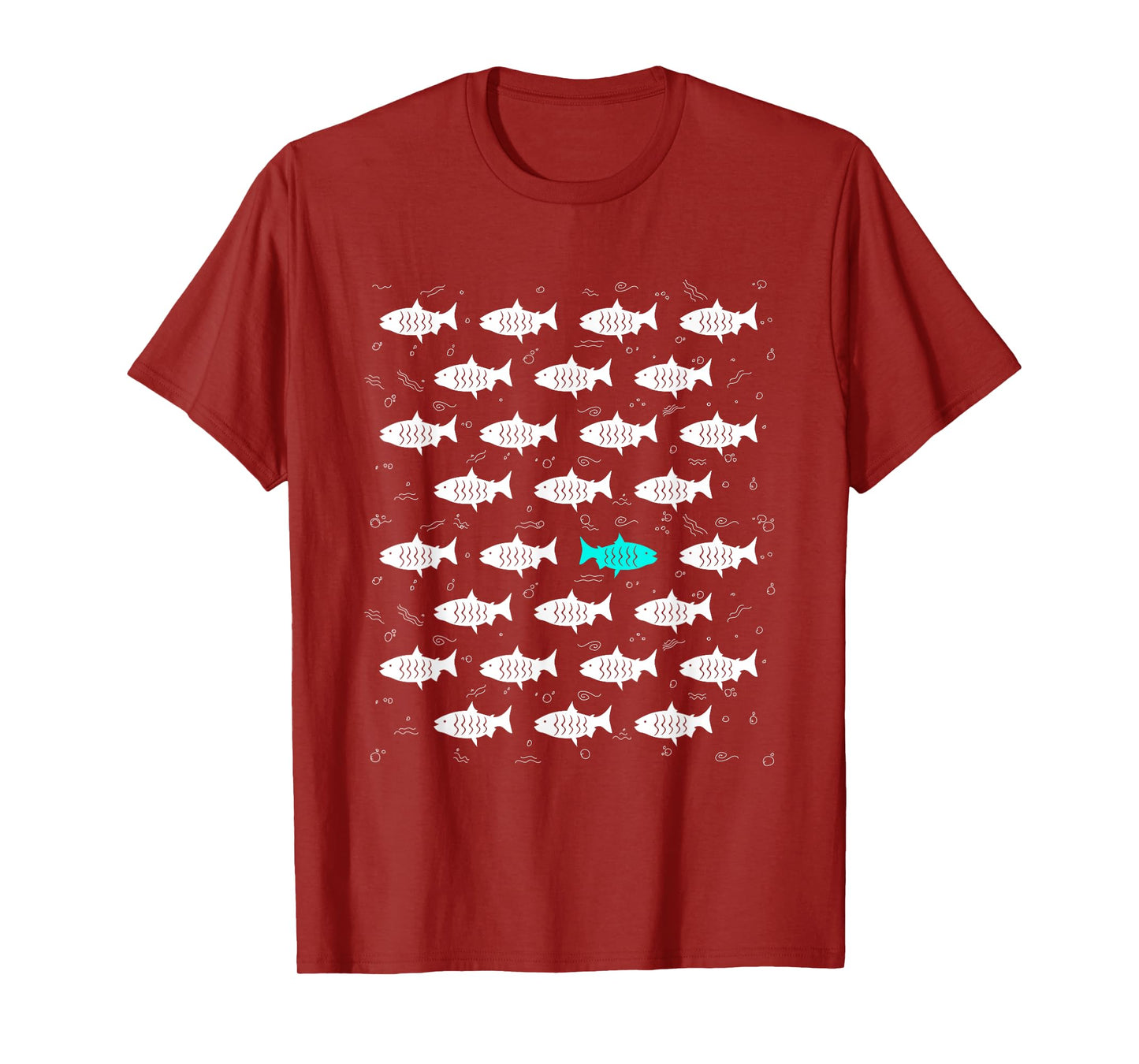Fish Swimming Against the Ocean and against Current design T-Shirt