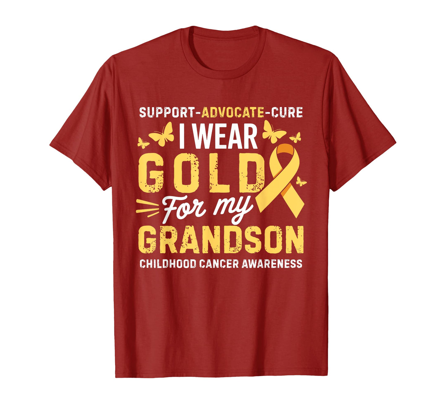 I Wear Gold for My Grandson Childhood Cancer Awareness T-Shirt